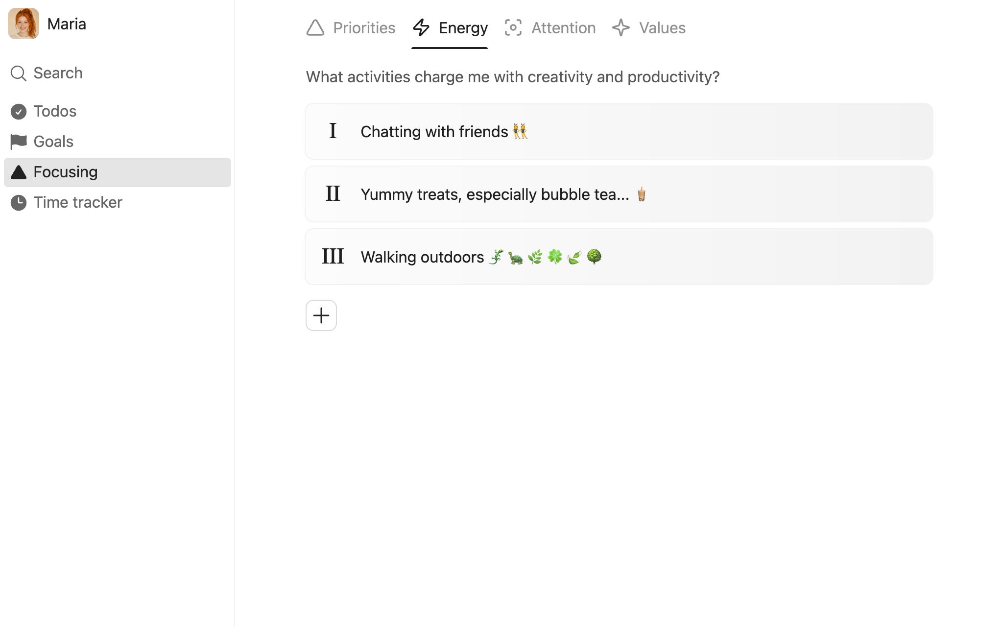 Screenshot of ForgeSelf: Focusing – energy