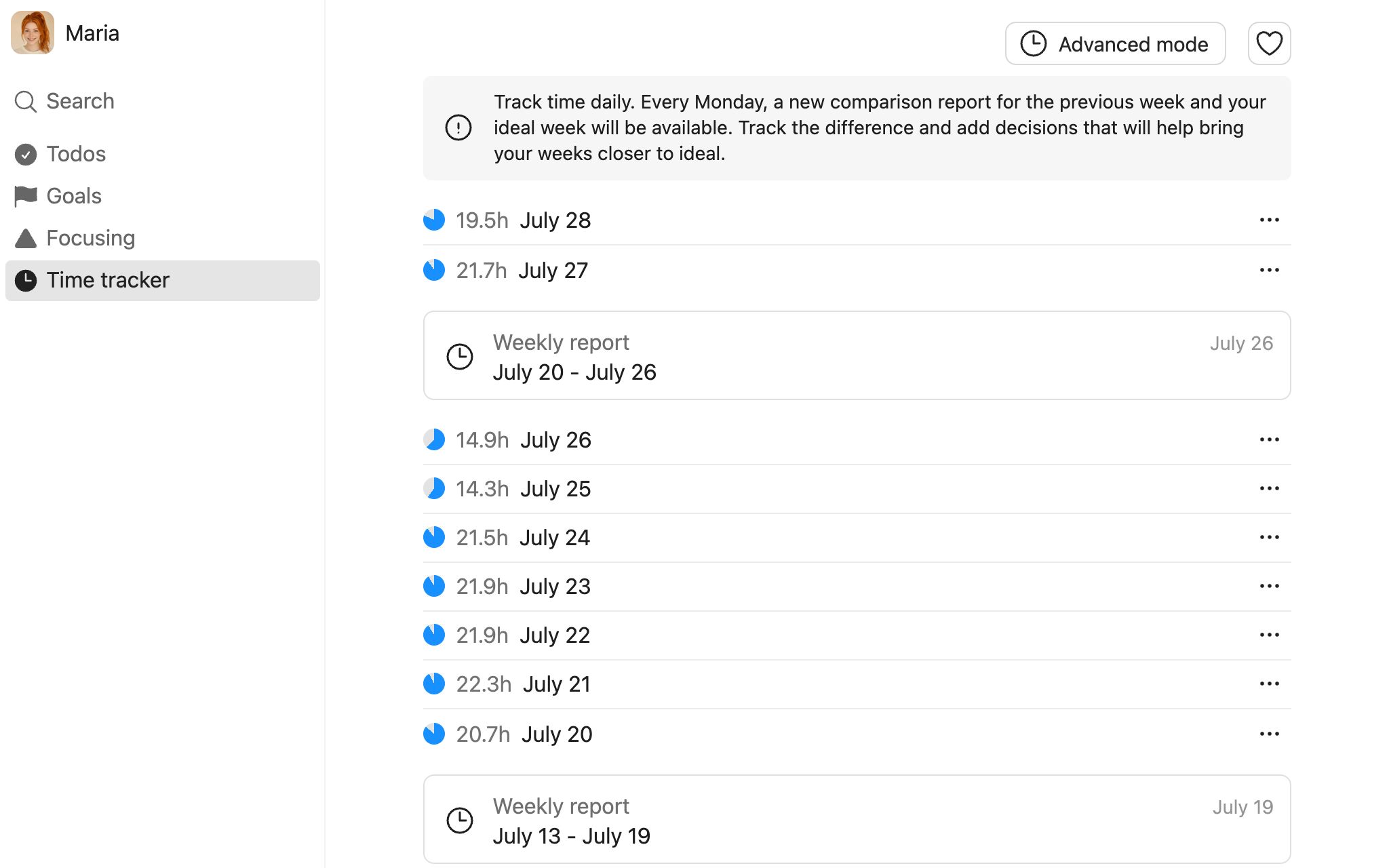 Screenshot of ForgeSelf: Time Tracker