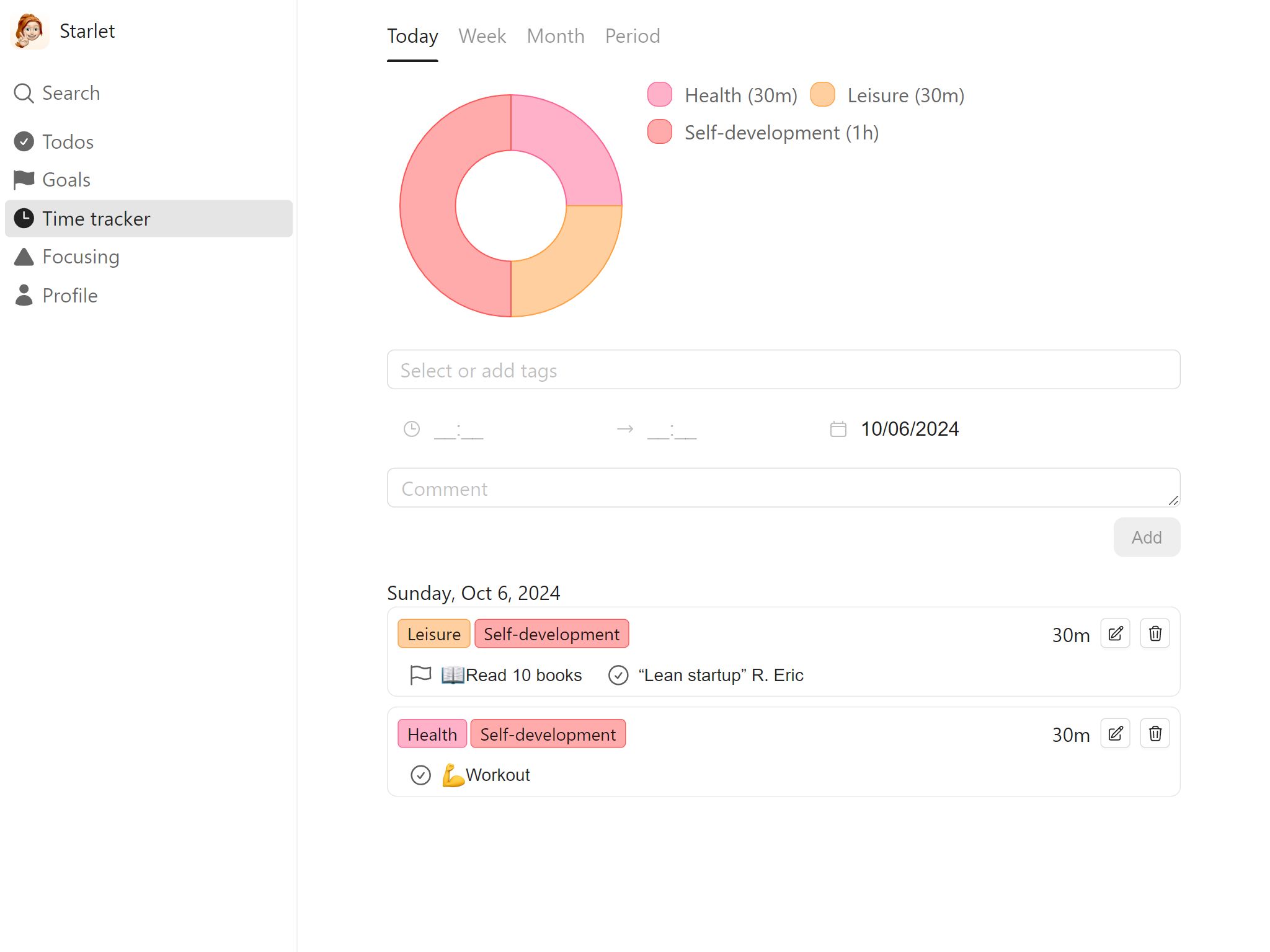 Screenshot of ForgeSelf: Time Tracker